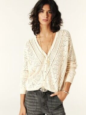 Ba&sh Cyron Openwork knit cardigan